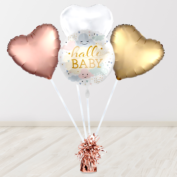 Heliumballon-Geschenk „Hallo Baby“
