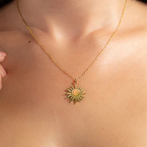 Halskette Goldene Sonne