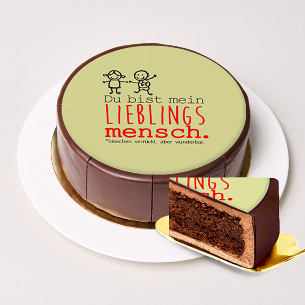 Dessert-Motiv-Torte „Lieblingsmensch